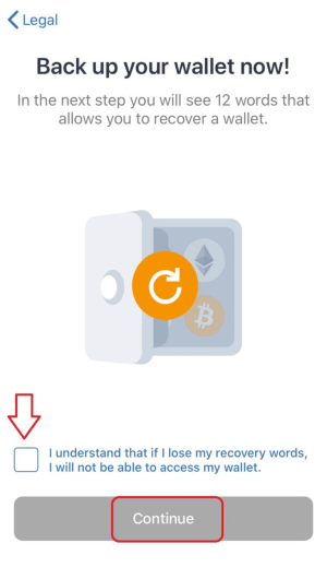 مرحله یادآوری برای بکاپ گرفتن از کیف پول و تأکید بر اهمیت ذخیره کلمات بازیابی