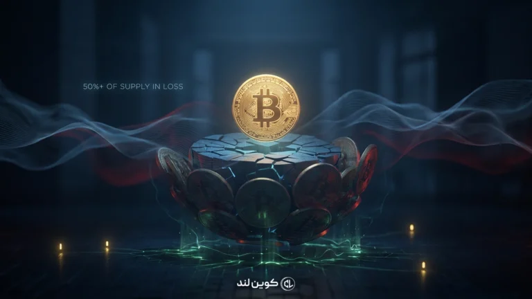 بیش از ۵۰٪ عرضه‌ی بیت‌کوین در زیان فرو رفت؛ آیا کف بازار نزدیک است؟